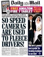 Daily Mail (UK) Newspaper Front Page for 16 July 2020