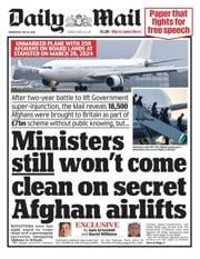 Daily Mail front page for 16 July 2025
