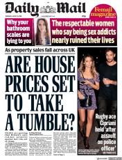 Daily Mail (UK) Newspaper Front Page for 16 August 2018