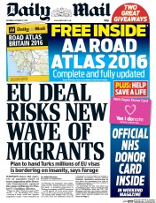 Daily Mail (UK) Newspaper Front Page for 17 October 2015