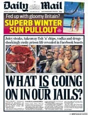 Daily Mail (UK) Newspaper Front Page for 17 November 2016