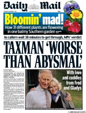 Daily Mail (UK) Newspaper Front Page for 17 December 2015