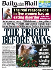 Daily Mail (UK) Newspaper Front Page for 17 December 2020