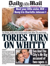Daily Mail (UK) Newspaper Front Page for 17 December 2021