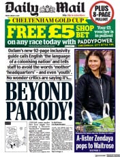 Daily Mail (UK) Newspaper Front Page for 17 March 2023
