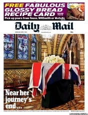 Daily Mail (UK) Newspaper Front Page for 17 April 2013