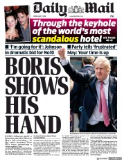 Daily Mail (UK) Newspaper Front Page for 17 May 2019