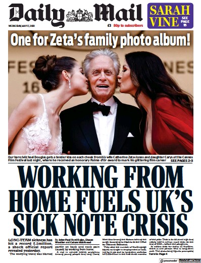 Daily Mail Newspaper Front Page (UK) for 17 May 2023