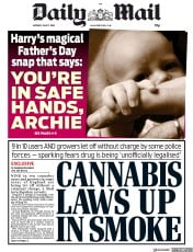 Daily Mail (UK) Newspaper Front Page for 17 June 2019