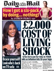 Daily Mail (UK) Newspaper Front Page for 18 November 2021