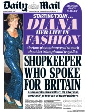 Daily Mail (UK) Newspaper Front Page for 18 February 2017