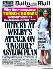 Daily Mail (UK) Newspaper Front Page for 18 April 2022