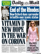 Daily Mail (UK) Newspaper Front Page for 18 June 2020