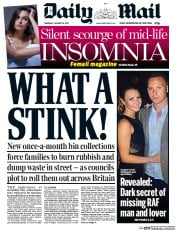 Daily Mail (UK) Newspaper Front Page for 19 January 2017