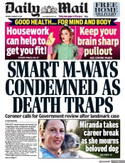 Daily Mail (UK) Newspaper Front Page for 19 January 2021
