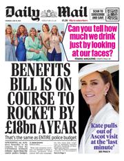 Daily Mail front page for 19 June 2025