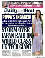 Daily Mail (UK) Newspaper Front Page for 19 July 2016