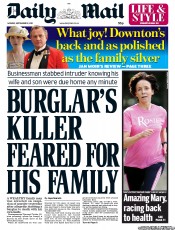 Daily Mail Newspaper Front Page (UK) for 19 September 2011