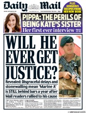 Daily Mail (UK) Newspaper Front Page for 19 September 2016