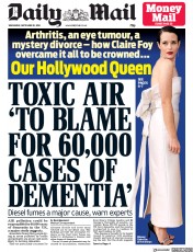 Daily Mail (UK) Newspaper Front Page for 19 September 2018