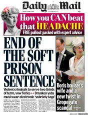 Daily Mail (UK) Newspaper Front Page for 1 October 2019