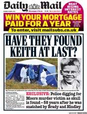 Daily Mail front page for 1 October 2022