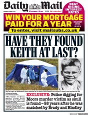 Daily Mail (UK) Newspaper Front Page for 1 October 2022