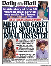 Daily Mail (UK) Newspaper Front Page for 1 December 2022