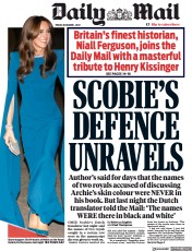 Daily Mail front page for 1 December 2023