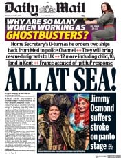 Daily Mail (UK) Newspaper Front Page for 1 January 2019