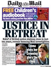 Daily Mail (UK) Newspaper Front Page for 1 March 2021