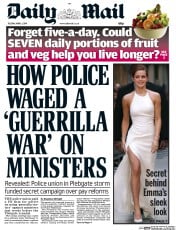 Daily Mail (UK) Newspaper Front Page for 1 April 2014