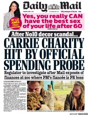 Daily Mail (UK) Newspaper Front Page for 1 April 2021