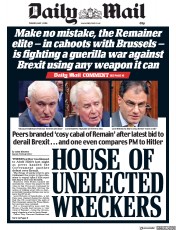 Daily Mail (UK) Newspaper Front Page for 1 May 2018