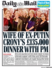 Daily Mail (UK) Newspaper Front Page for 1 May 2019