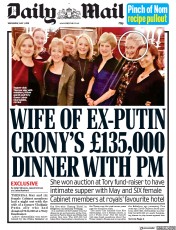 Daily Mail (UK) Newspaper Front Page for 1 May 2019