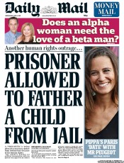 Daily Mail (UK) Newspaper Front Page for 1 June 2011