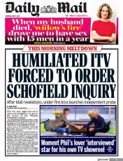 Daily Mail front page for 1 June 2023