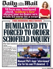 Daily Mail (UK) Newspaper Front Page for 1 June 2023