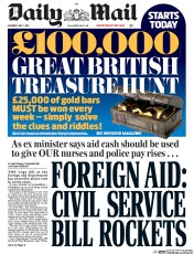 Daily Mail (UK) Newspaper Front Page for 1 July 2017