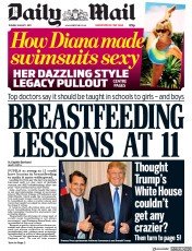 Daily Mail (UK) Newspaper Front Page for 1 August 2017