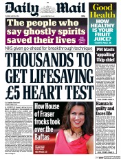 Daily Mail (UK) Newspaper Front Page for 20 May 2014