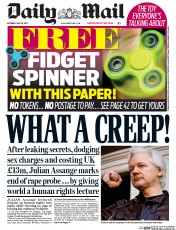 Daily Mail (UK) Newspaper Front Page for 20 May 2017