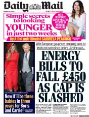 Daily Mail front page for 20 May 2023