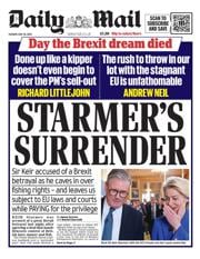 Daily Mail front page for 20 May 2025