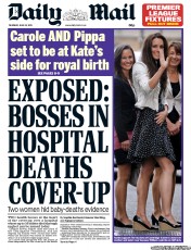 Daily Mail (UK) Newspaper Front Page for 20 June 2013