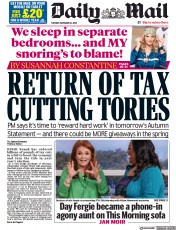 Daily Mail front page for 21 November 2023