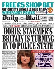 Daily Mail front page for 21 May 2025