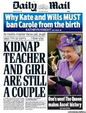 Daily Mail (UK) Newspaper Front Page for 21 June 2013