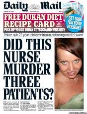 Daily Mail (UK) Newspaper Front Page for 21 July 2011